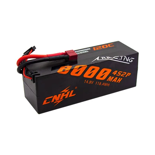 CNHL Racing Series 8000MAH 14.8V 4S 120C Lipo Battery Hard Case Car with Deans Plug