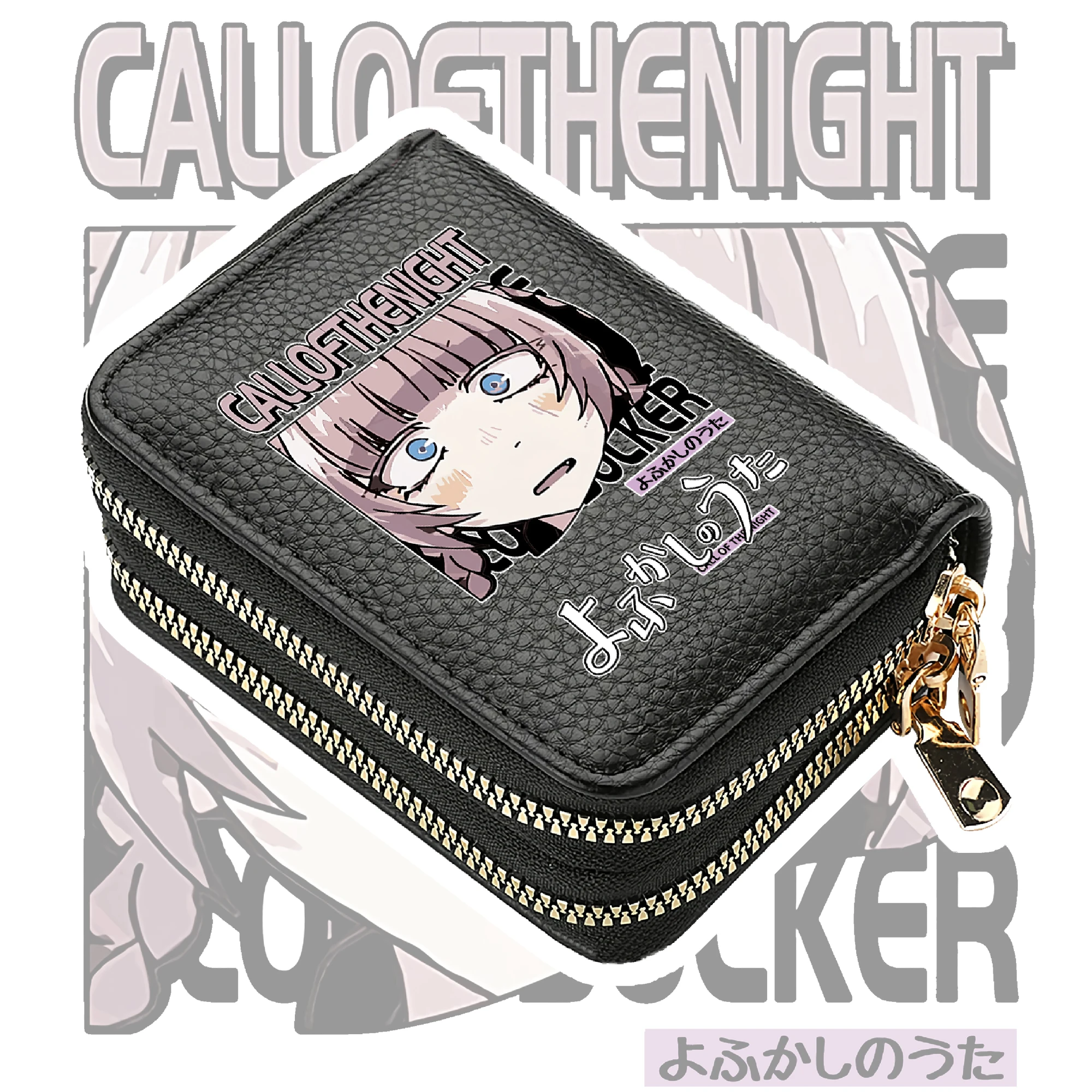 

Anime Call of The Night Double Zipper Girl Cute Short Wallet Cartoon Card Holder Coin Purse Small Change Clutch Bag Money Pocket