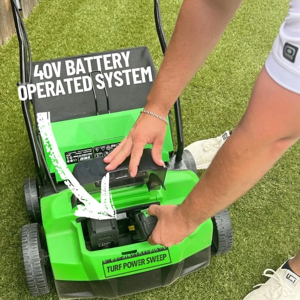 Wireless Battery-Operated Turf Cleaner for Synthetic Lawns