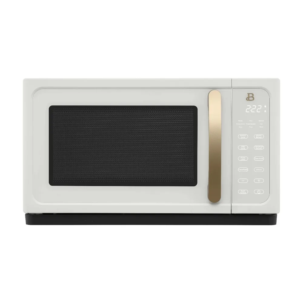 2024 Beautiful 1.1 Cu ft 1000 Watt, Sensor Microwave Oven, White Icing by Drew Barrymore