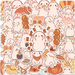 40PCS Lucky Bunny Rabbit Girl New Year Cute Stickers Blessing Skateboard Notebook Phone Guitar Luggage Decal Sticker Kids Toy