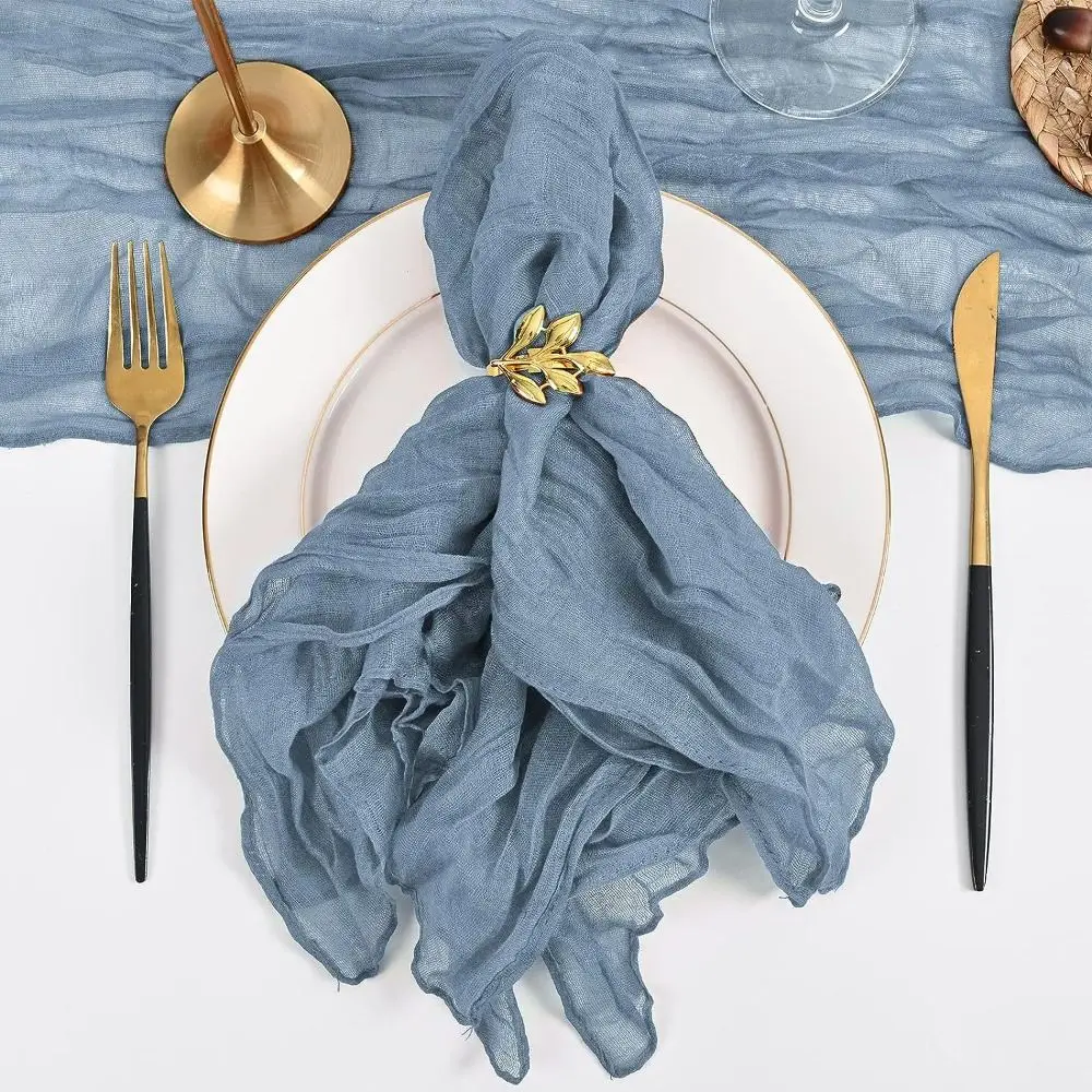 

Party Supply Table Decoration Gauze Napkin Soft Thin Cotton Napkin Solid Color Vintage Placemats Home