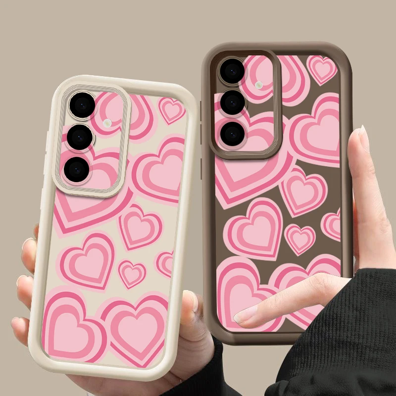 Y2K Gradient Love Hearts Case For Samsung S26 Ultra S25 Edge S24 S23 S22 S21 FE A54 A15 A35 A55 A16 A26 A36 A56 A17 A37 A57 5G