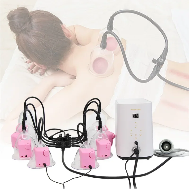 

New Vacuum Breast Enhancement Machine 1 Set Cupping Scraping Pump Heating Therapy Massager Hip Lift