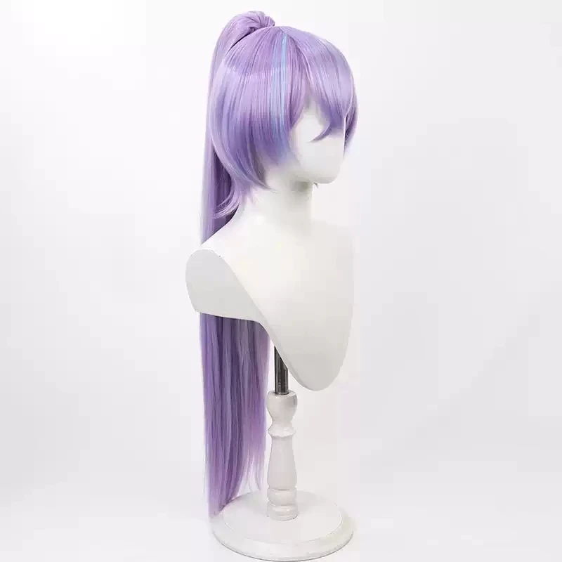 Vtuber conversión Sexual Hoshirube Sho Cosplay peluca 70cm de largo púrpura mezclado azul pelo sintético resistente al calor fiesta de Halloween Rol