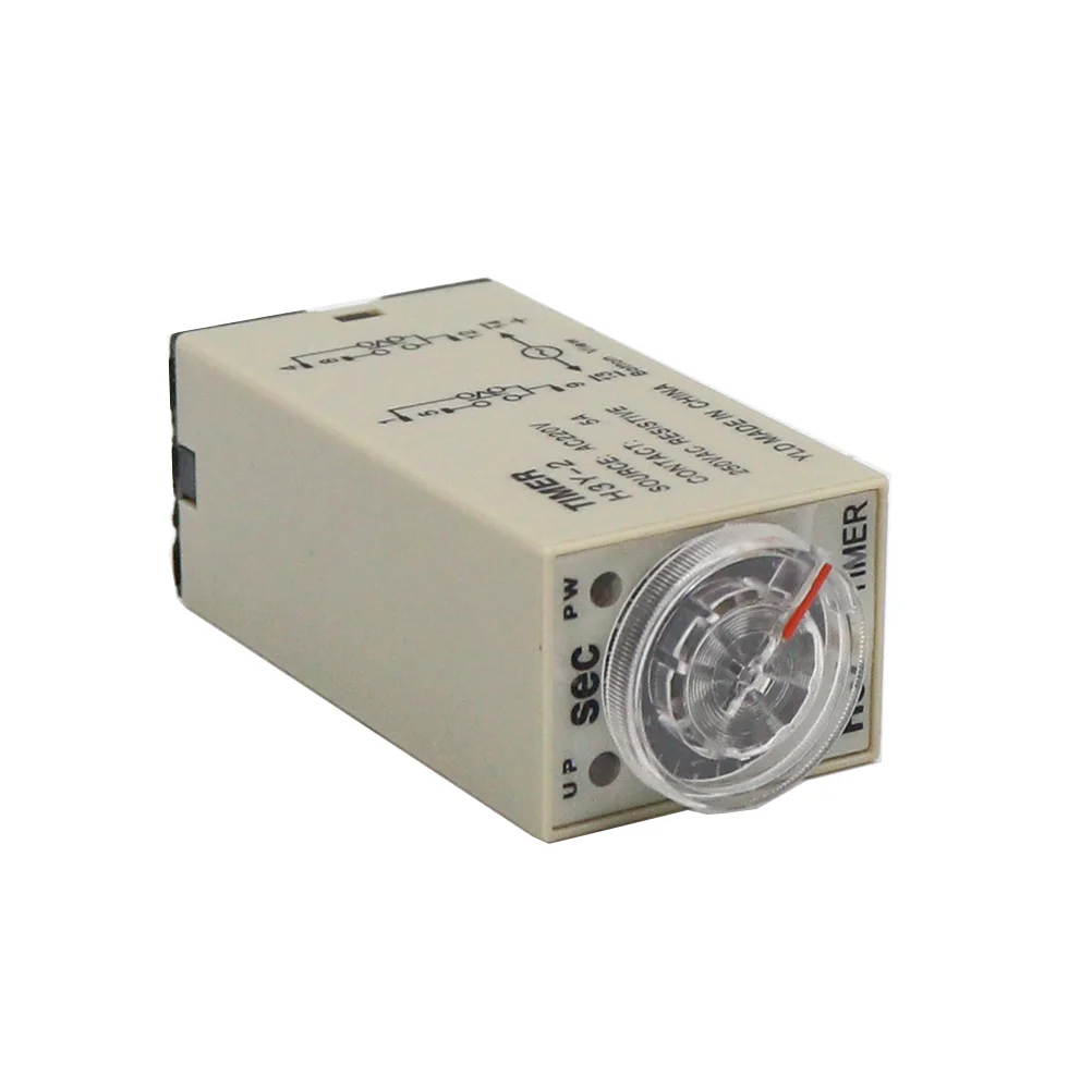 1pcs Power on Delay Time Relay H3Y-2 Small 8-pinDC12V24vAC220v Timer Switch 1S 3S 5S 30S 60S 5M 10M 30M 60M
