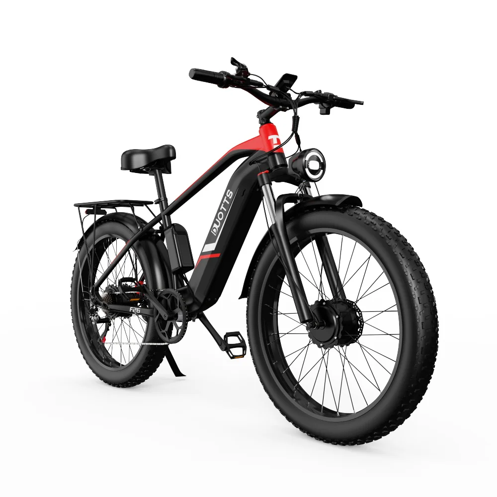 AliExpress Electric Bike DUOTTS F26 750W*2 Dual Motor 48V20AH 26 Inch Fat Tire Adult Mountain Off Road Full Suspension MTB Electric Bicycle