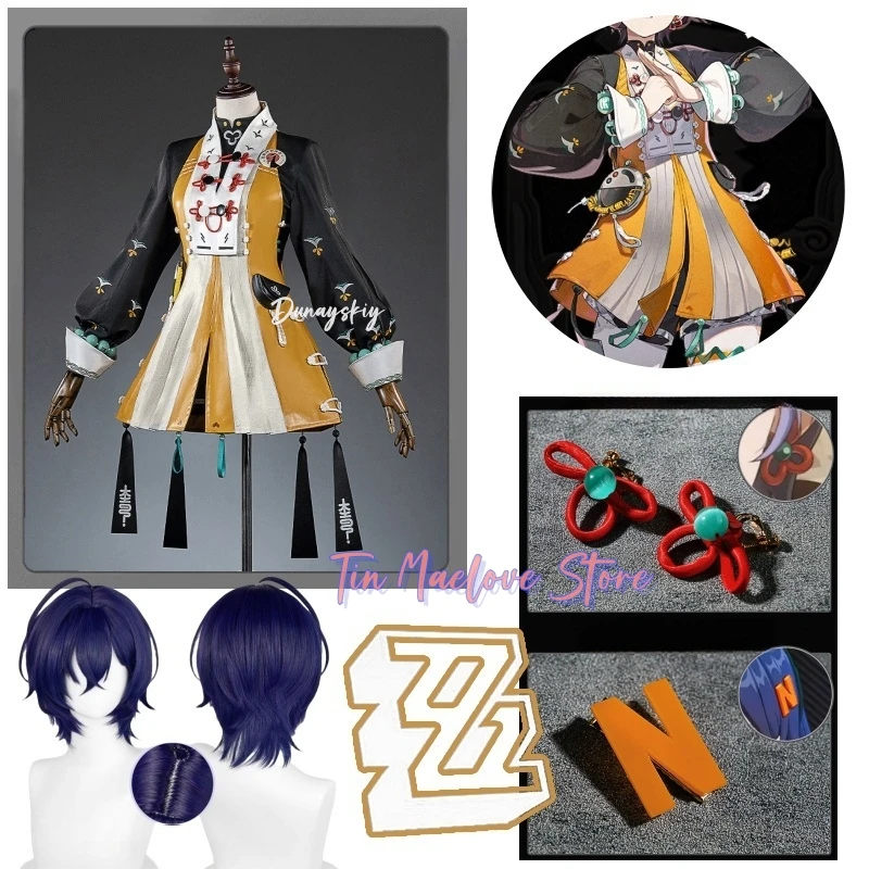 

Belle Cosplay Zenless Zone Zero Costume Wig Uniform Outfit For Women Girls Vest Shorts Socks Full Set Delicate Sunlight Carnival