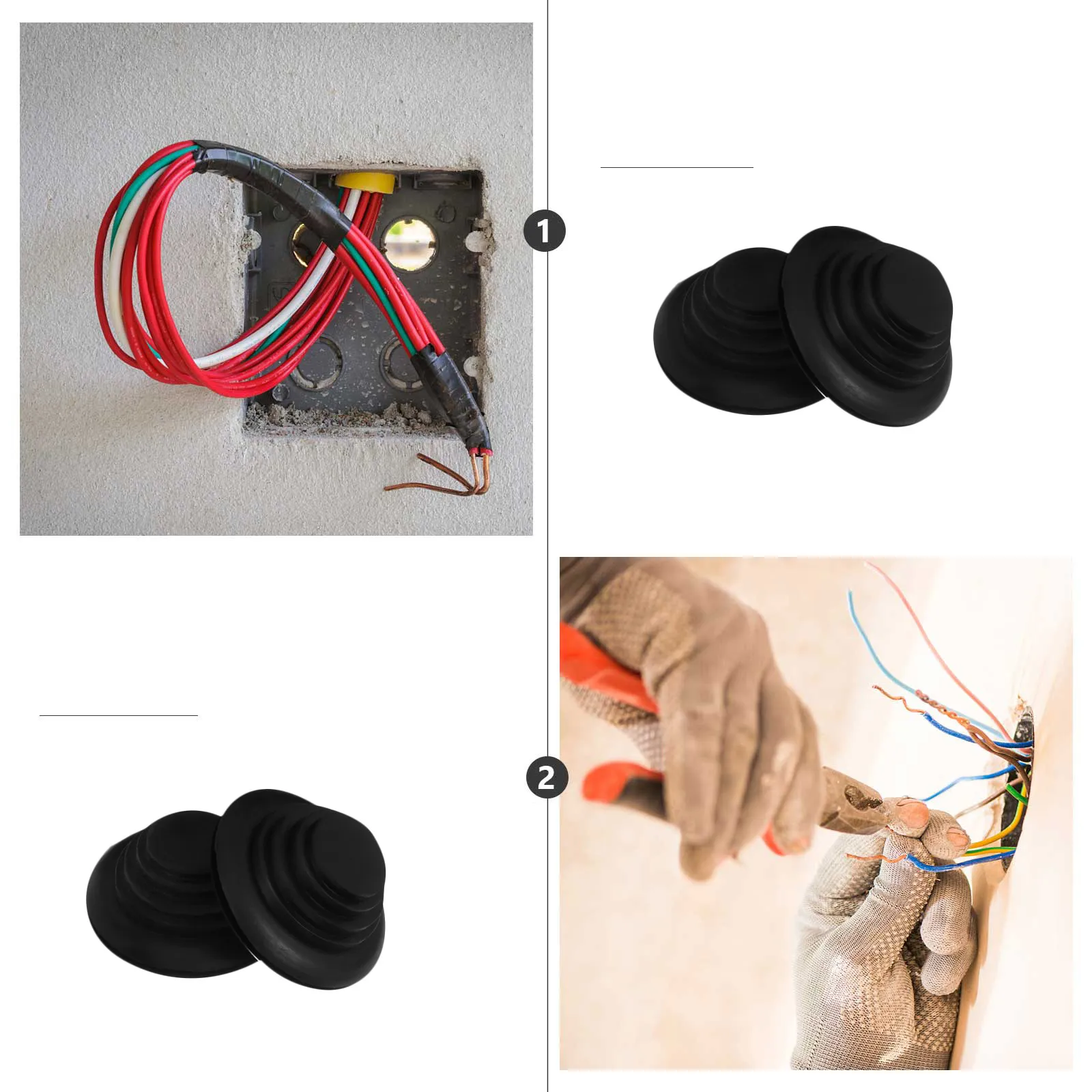 10Pcs Rubber Wire Gaskets Pagoda Shaped Grommets Firewall Hole Plugs Flexible Strong Insulation Wire Protection Gasket