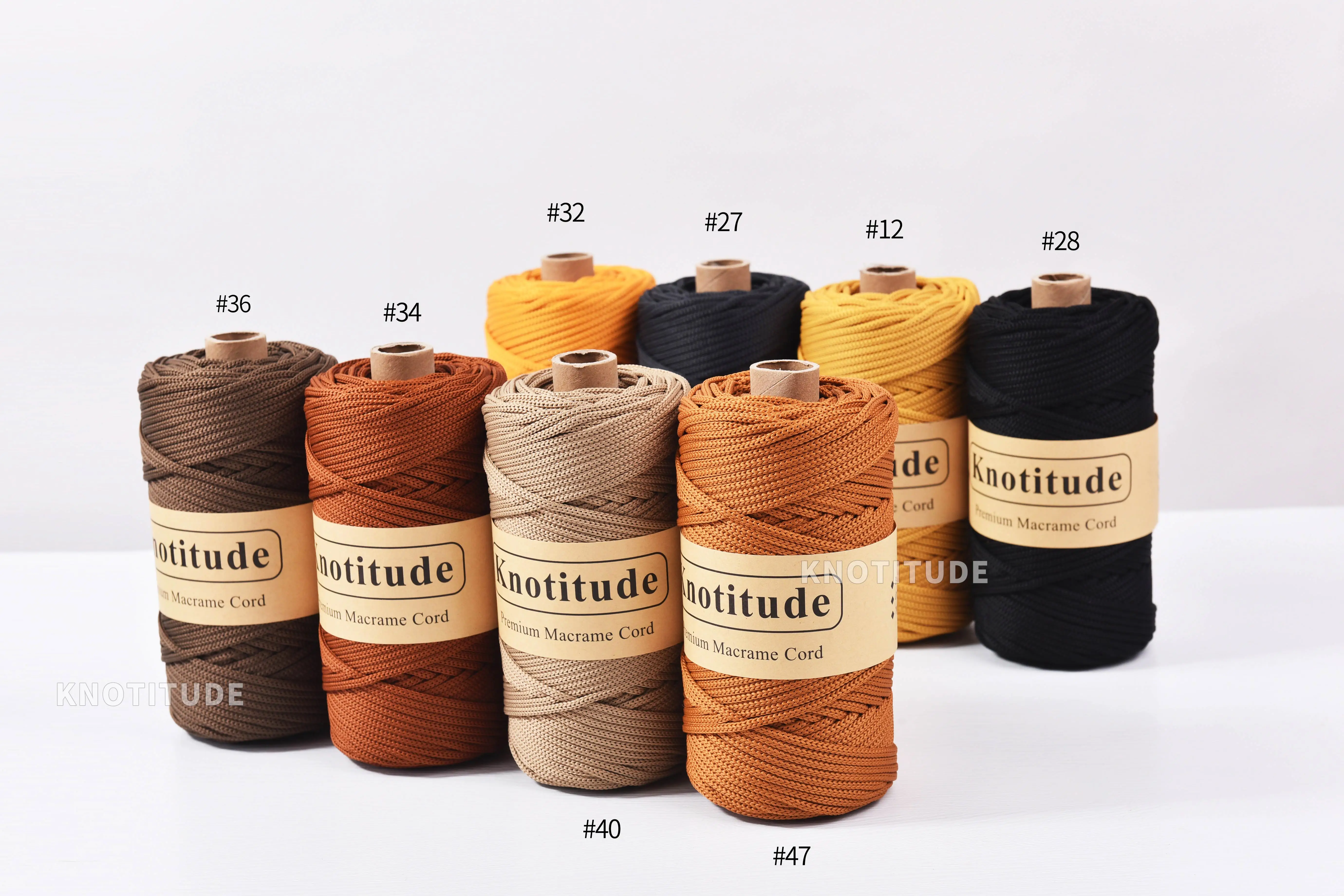 KNOTITUDE 4mm polyester knitting yarn macrame cord 300g