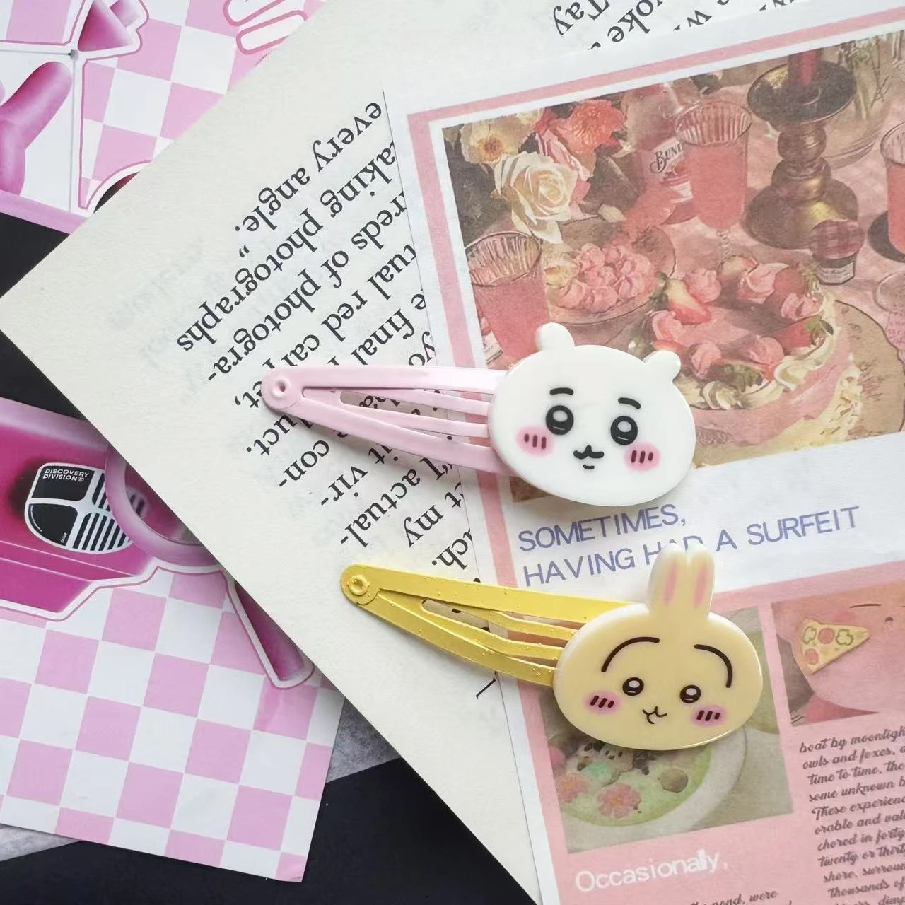 Miniso японский мультфильм Чиикава Цзи Сяоба Усаки BB зажим для волос заколка для волос девушка сердце милые сломанные волосы челка зажим боковой зажим