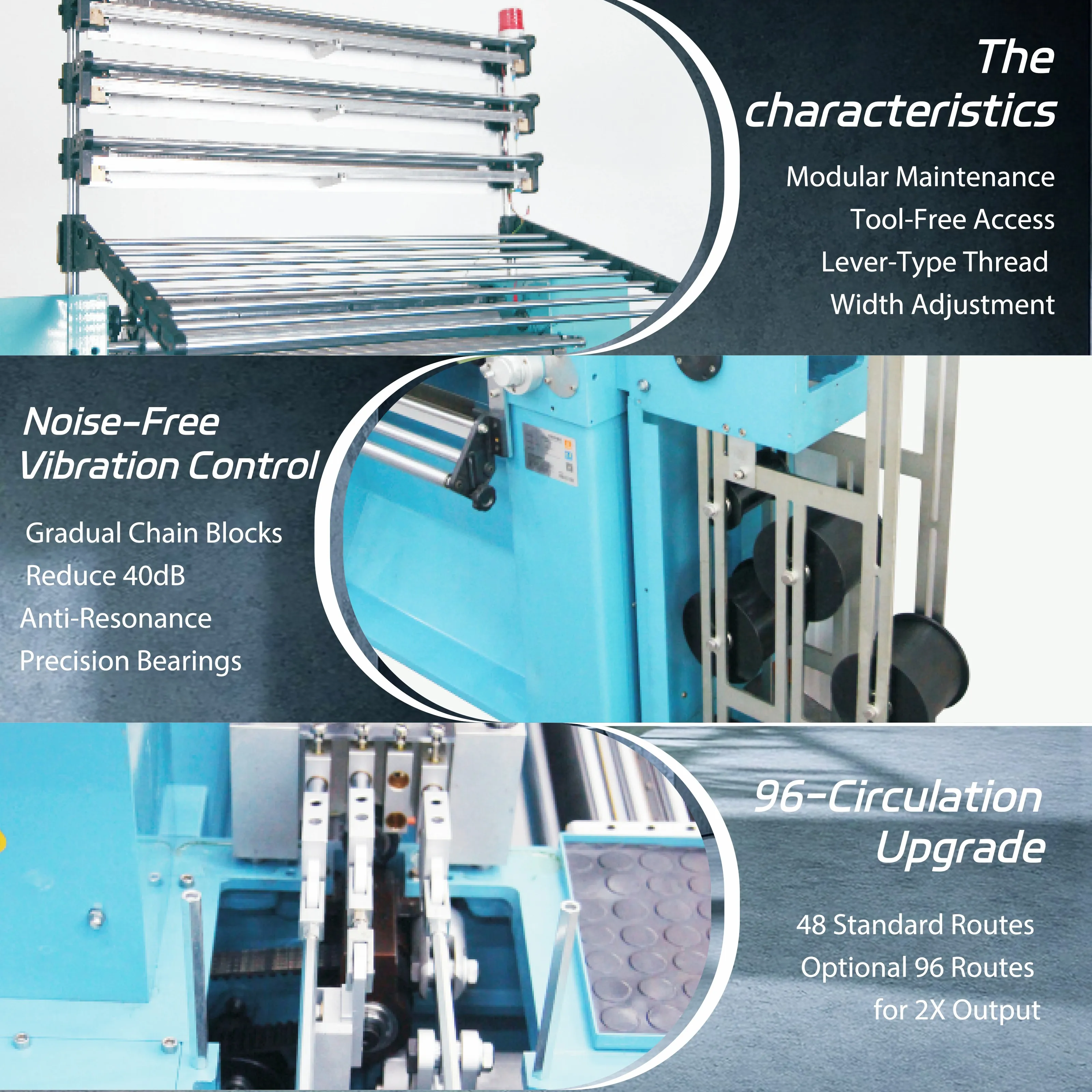 Macchina per maglieria all'uncinetto ad azionamento intelligente per tessuti stretti industriali ad alta velocità ad alta velocità per tessuti