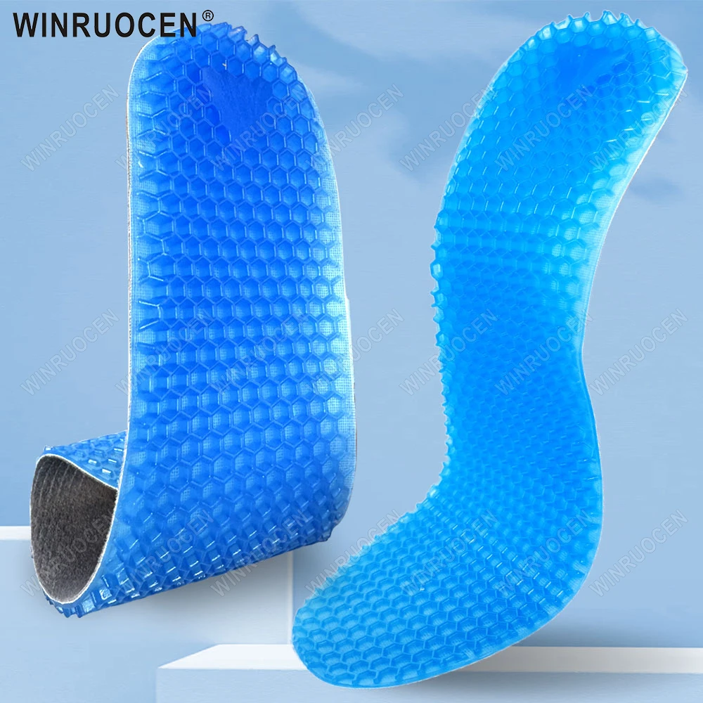 

Unisex Silicone Gel Insoles Soft Elastic Shock-Absorbing Anti-Slip For Running Outdoor Sports Comfort Soles Men Women Sneakers