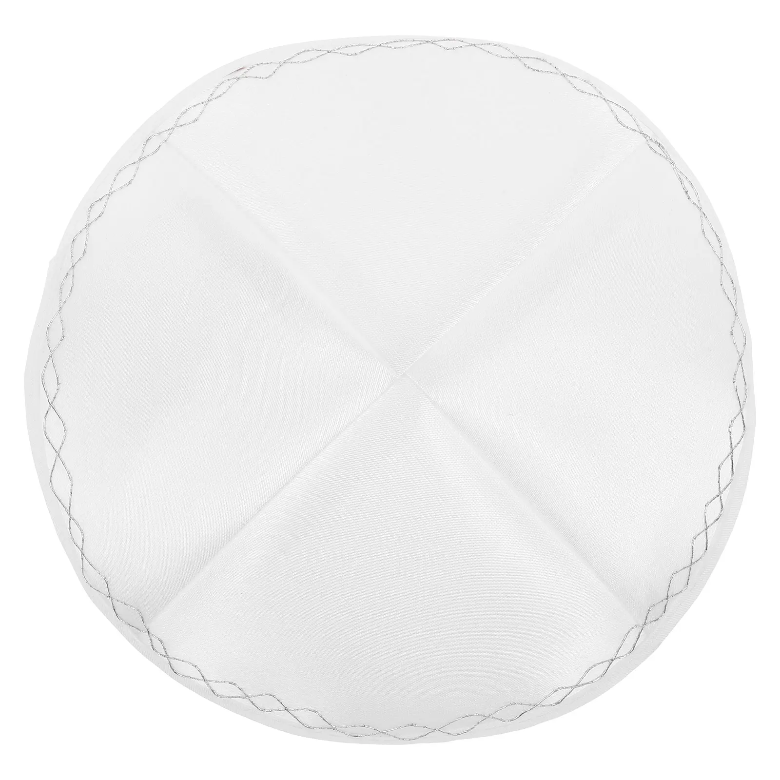

White Kippah For Men Teens Religious Skull Hat Judaica Prayer For Weddings Shabbat Holidays Lightweight Durable Polyester Adult