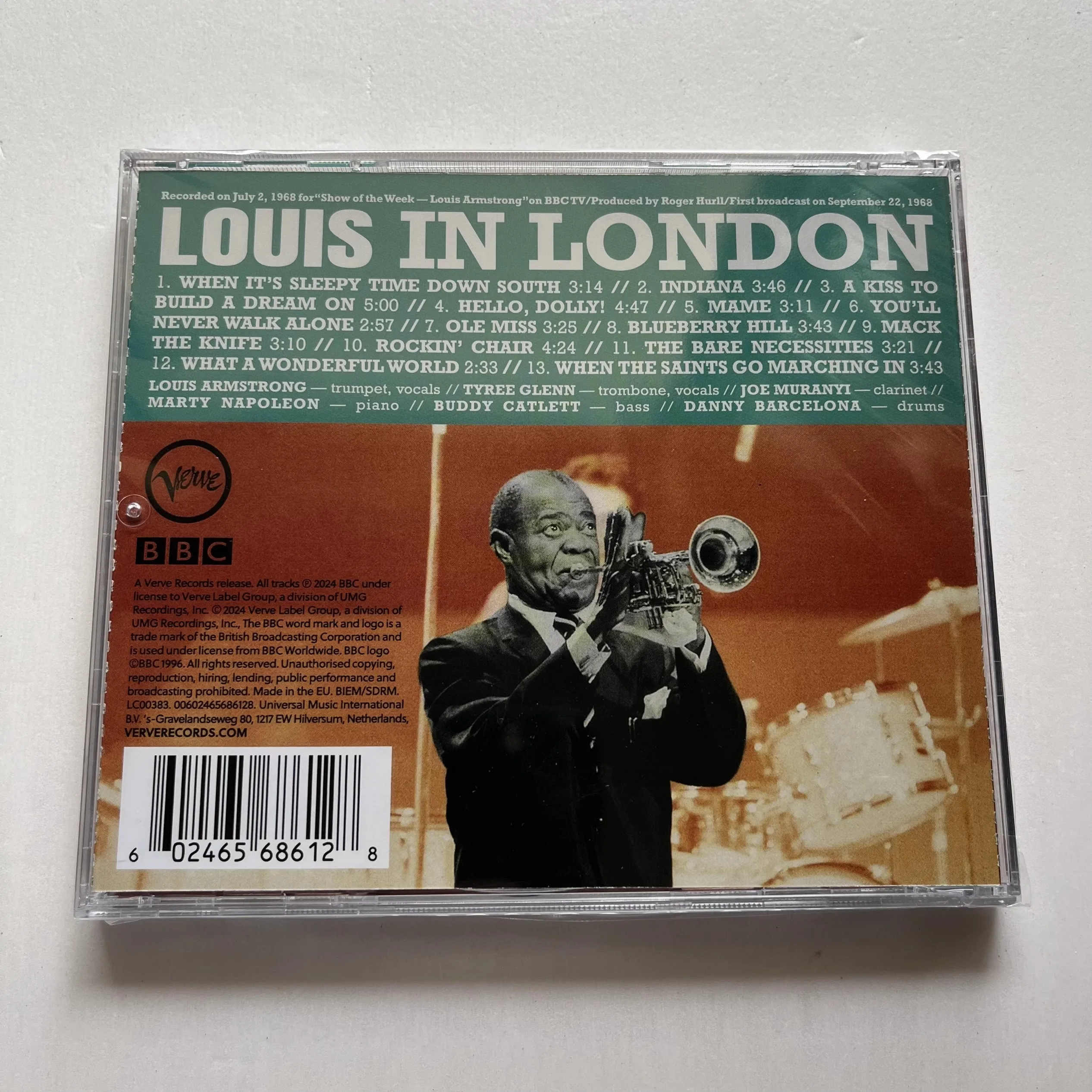 Jazz Louis Armstrong Music CD Louis in London Album Music Record Cosplay Walkman Car Soundtracks Box Party Music Collection Gift