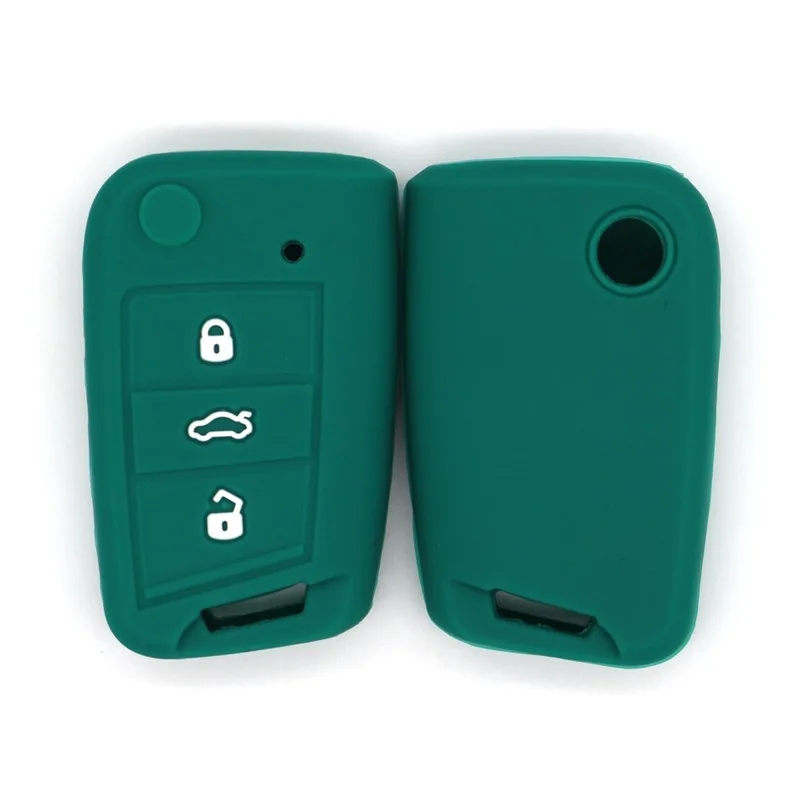

Suitable for Volkswagen one-button start version special silicone car key bag soft rubber key bag anti-fall key cover