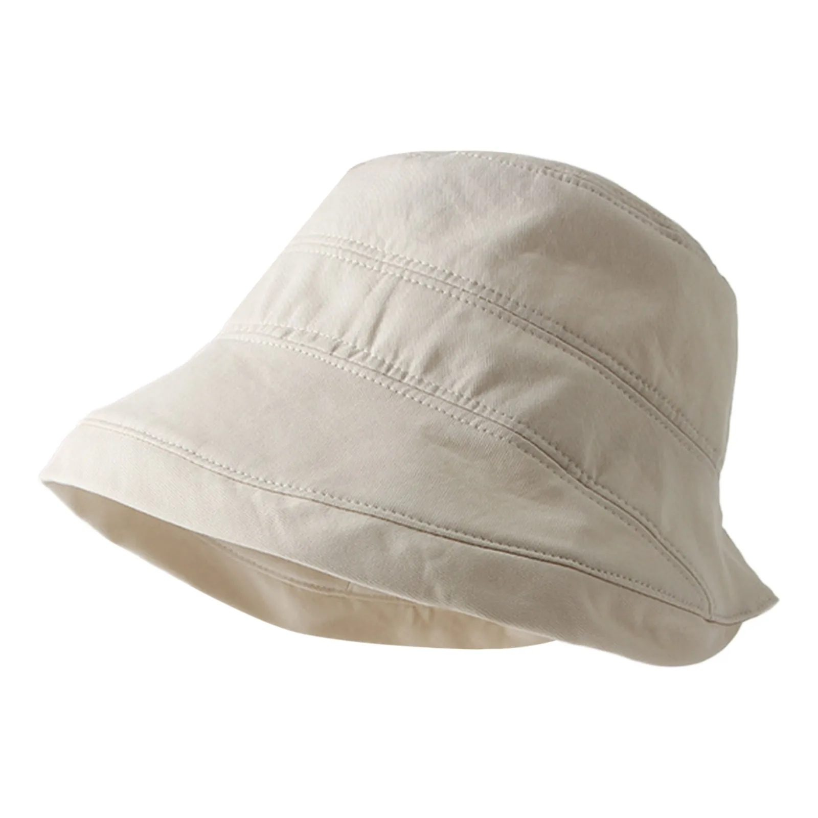 New Solid Color Soft Cotton Women Bucket Hat Spring Summer Holiday Outdoor Beach Sun Hats Foldable Panama Caps Fishermans Cap