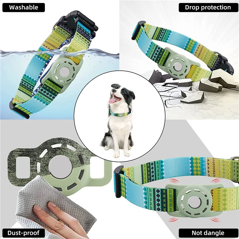 Adjustable Case For Apple Air Tag Dog Collar Holder Protective Airtag Holder Case for Pets Dog Cat Collar GPS Trackers Holder