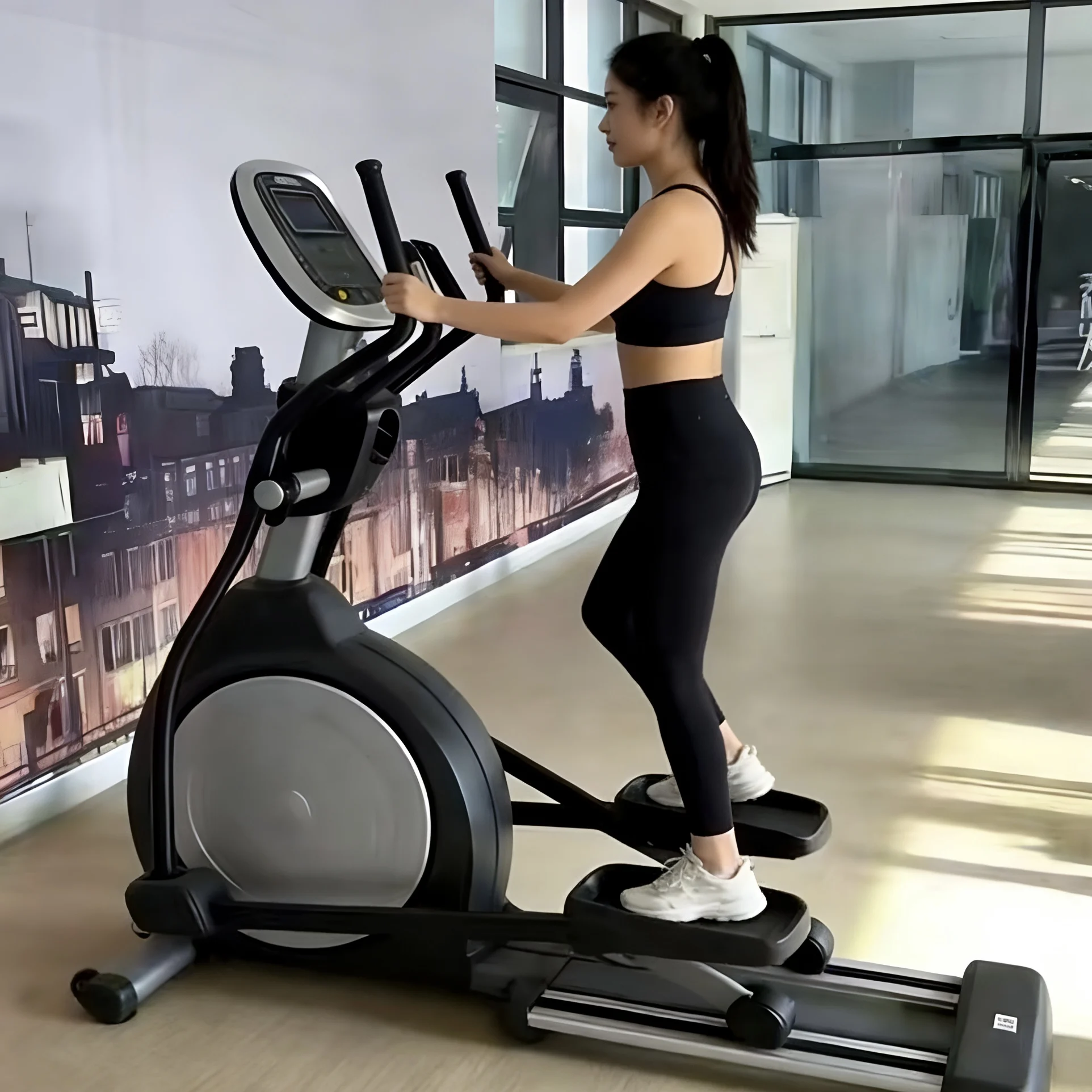 New Electric Elliptical Fitness Machine with Magnetic Control and Silent Weight Loss Equipmentpromote sales
