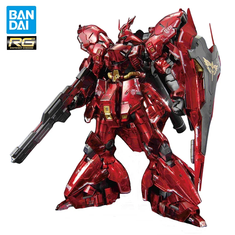 Genuine Original BANDAI RG MSN-04 SAZABI [Mechanical Core Plating] GUNDAM Action Anime Figure Collectible Dolls Statuette Gifts