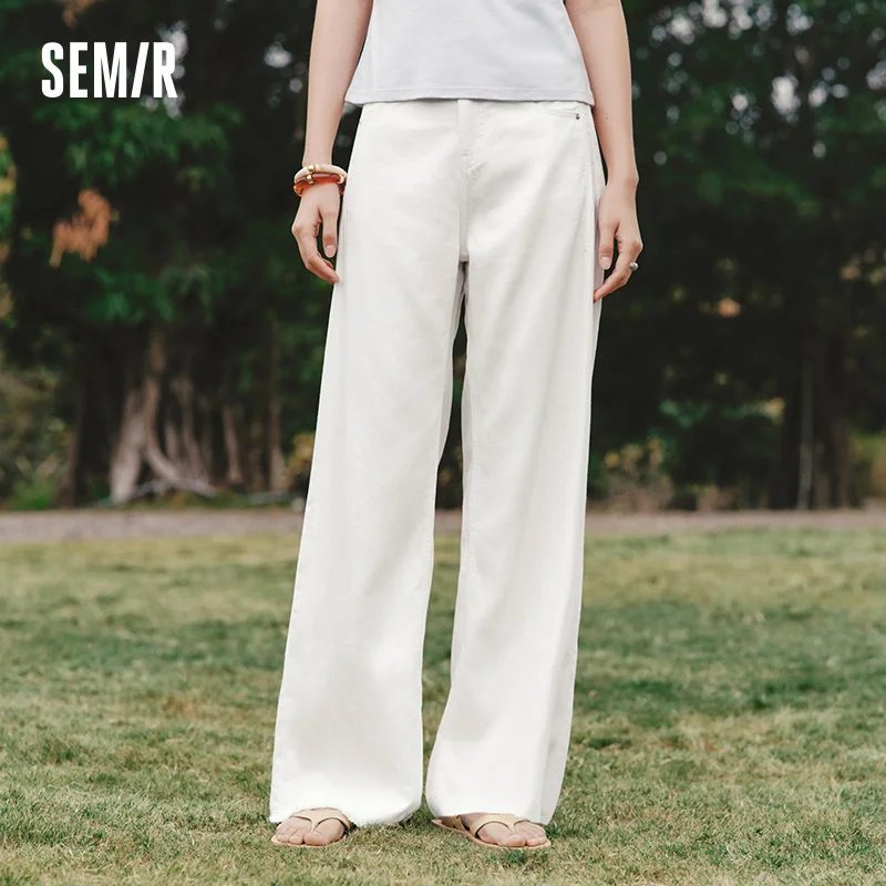 Jean pour femme Semir, antibactérien, 2026, effet rafraîchissant, ourlet brut, coupe large, style urbain décontracté, doux et confortable, pour le quotidien, tendance