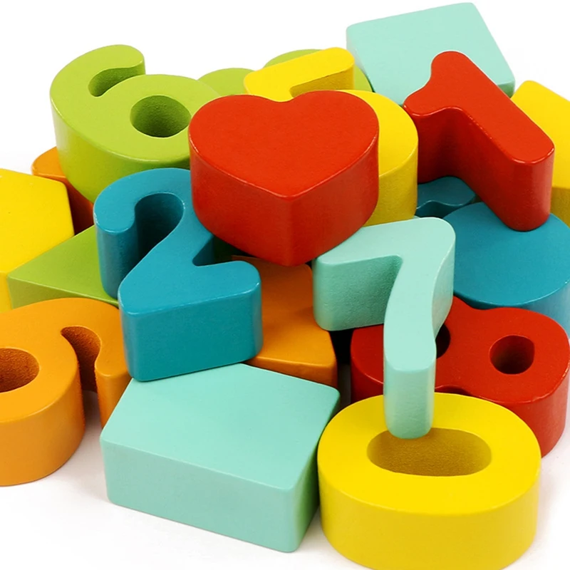 Детская деревянная игрушка-автомобиль, геометрическая форма, строительные блоки, подходящие игрушки в сборе, школьный автобус, игрушки-пазлы для раннего развития
