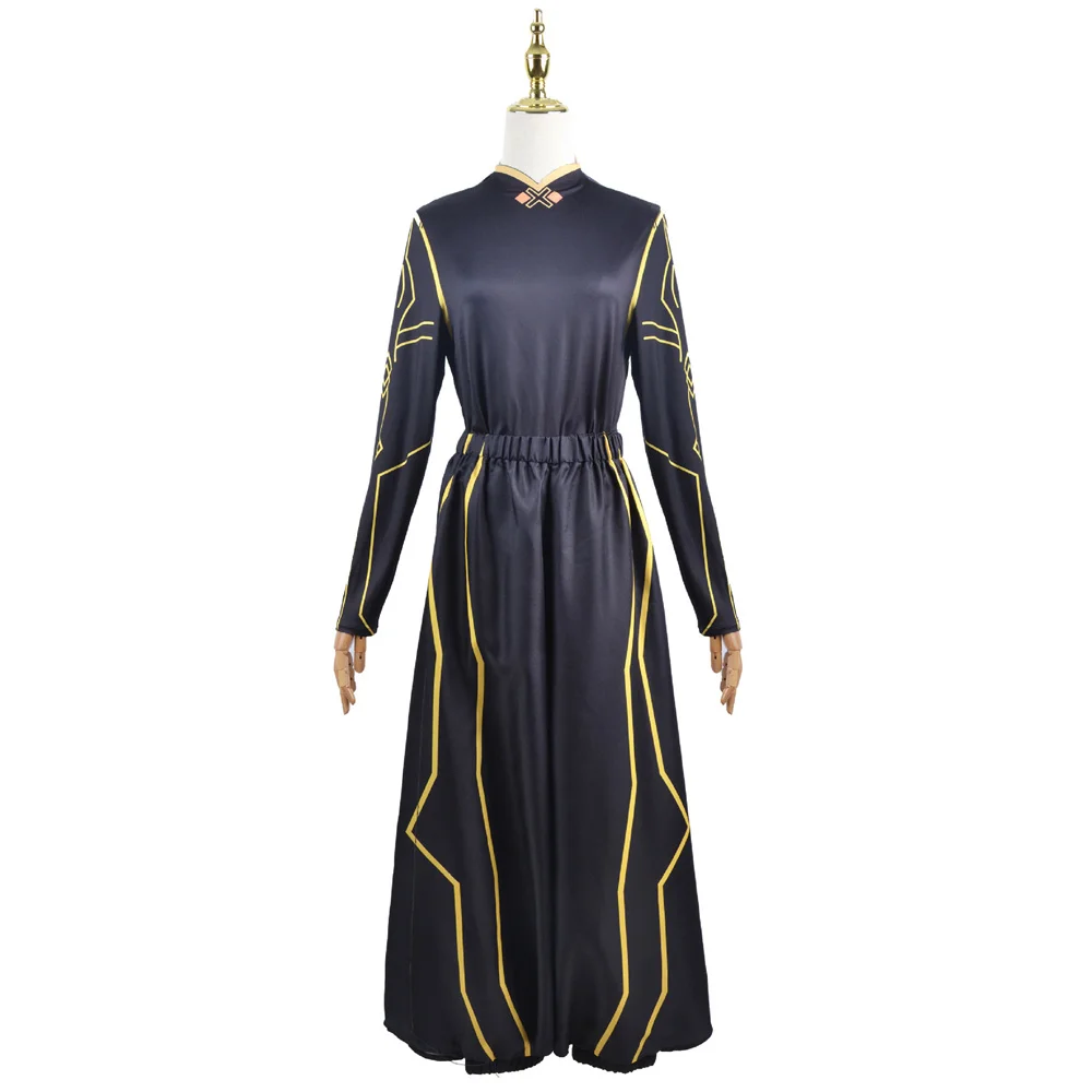 Tessuto strutturato ZhongLi Morax Cosplay Costume gioco Zhong Li Archon abiti per Halloween per donna uomo