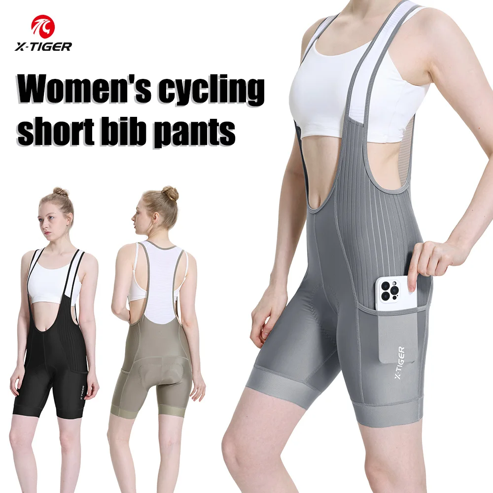 

Женские велосипедные шорты X-TIGER Pro с подкладкой, дышащие велосипедные шорты для шоссейных и горных велосипедов, велосипедные шорты с карманами