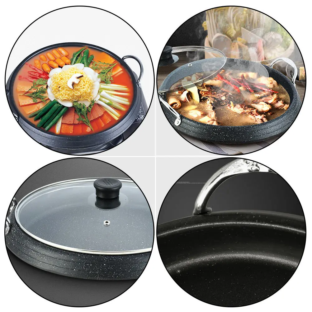 

1Pcs Non-Stick Baking Plate Bbq Grill Pan for Outdoor Camping Smokeless Barbecue Tray Medical Stone Platter