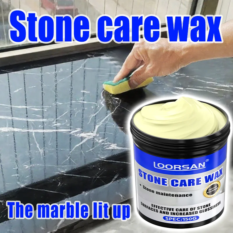 LOORSAN 150g Stone Care Wax, Marble & Granite Polishing Paste, Stone Surface Brightening & Protective Cream