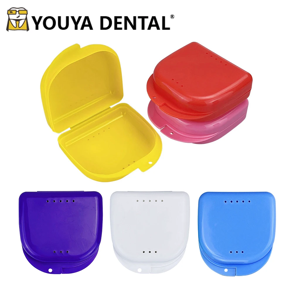 

10pcs False Teeth Denture Bath Box Orthodontic Container Case Mouth Guard Oral Hygiene Supplies Organizer