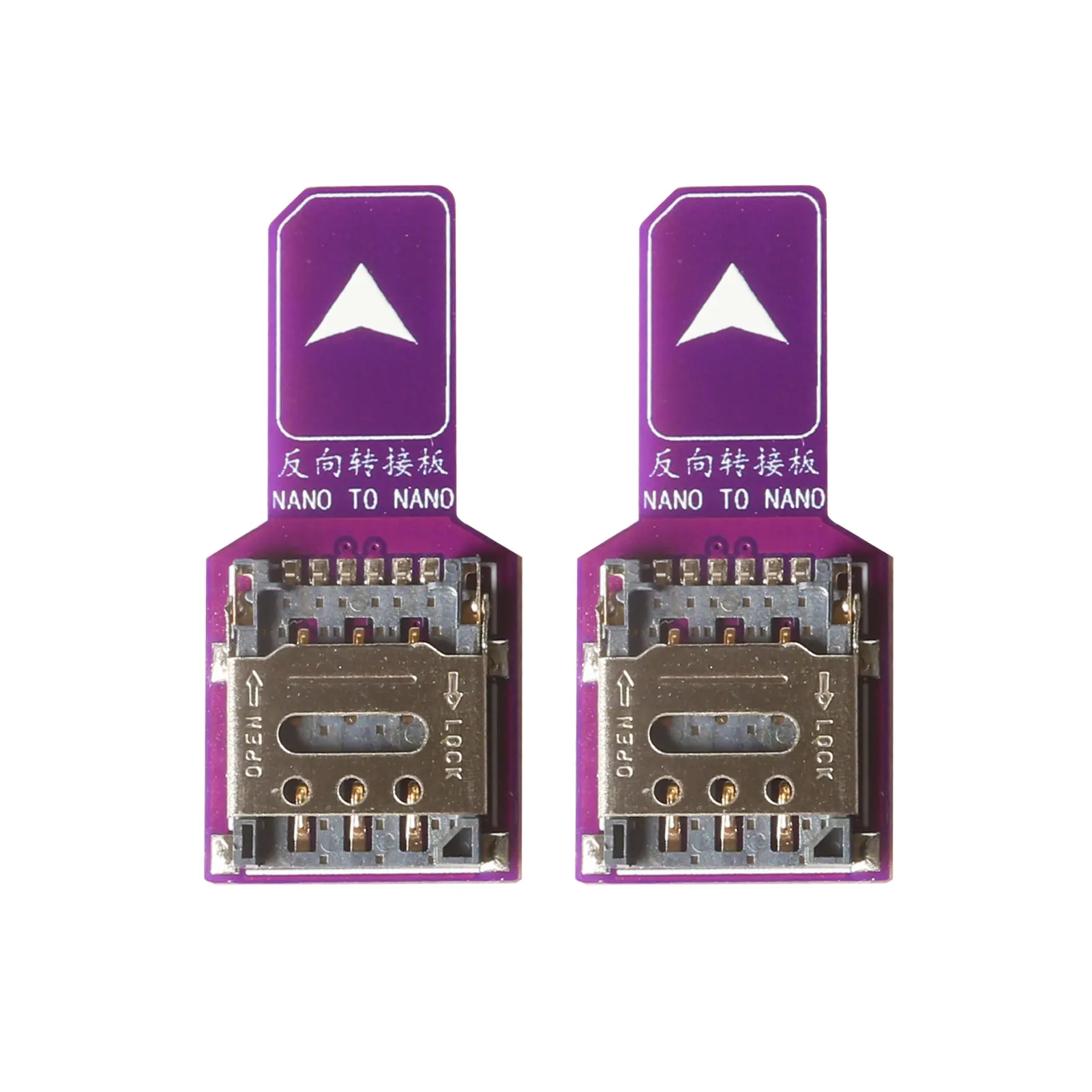 Adapter Nano SIM na Nano SIM, płytka testowa, czytnik kart SIM, szybka konwersja kart, złącze męskie na żeńskie