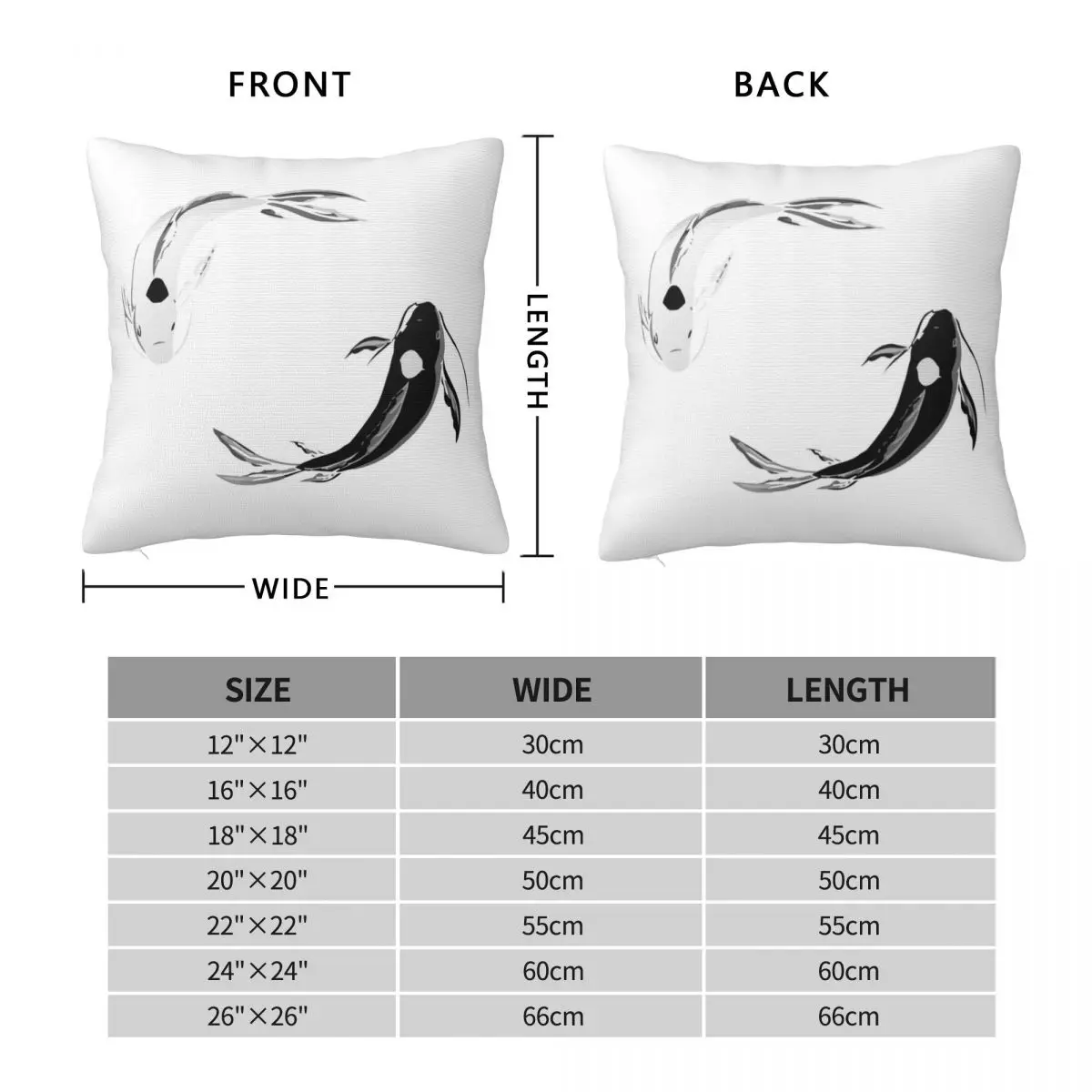 Avatar The Last Airbender Koi Fish Square Pillowcase Polyester Linen Velvet Pattern Decor Pillow Case Sofa Seater Cushion Cover