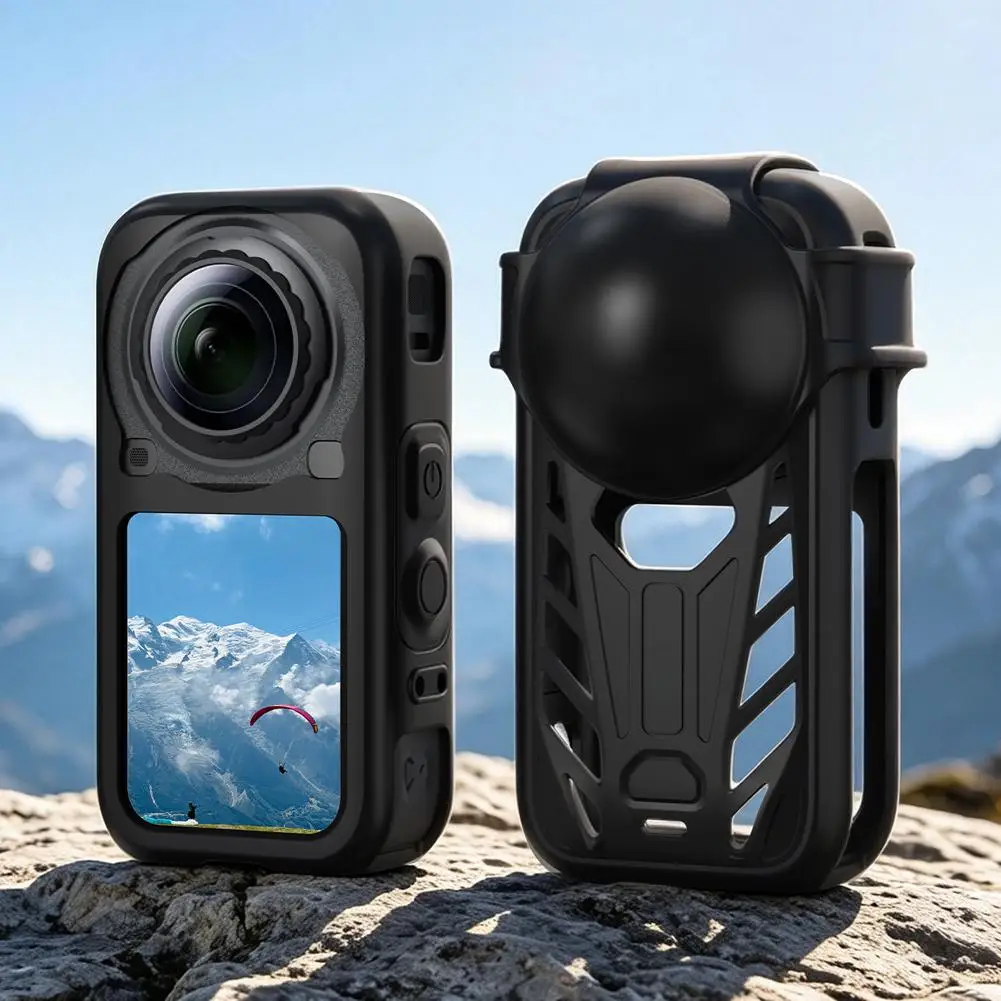 Silicone Silicone Protective Case For Insta360 X6,High-quality Soft Full‑Body Shock‑Absorbing Cover with Lens Cap,Action Camera Accessory - Aliexpress Deal