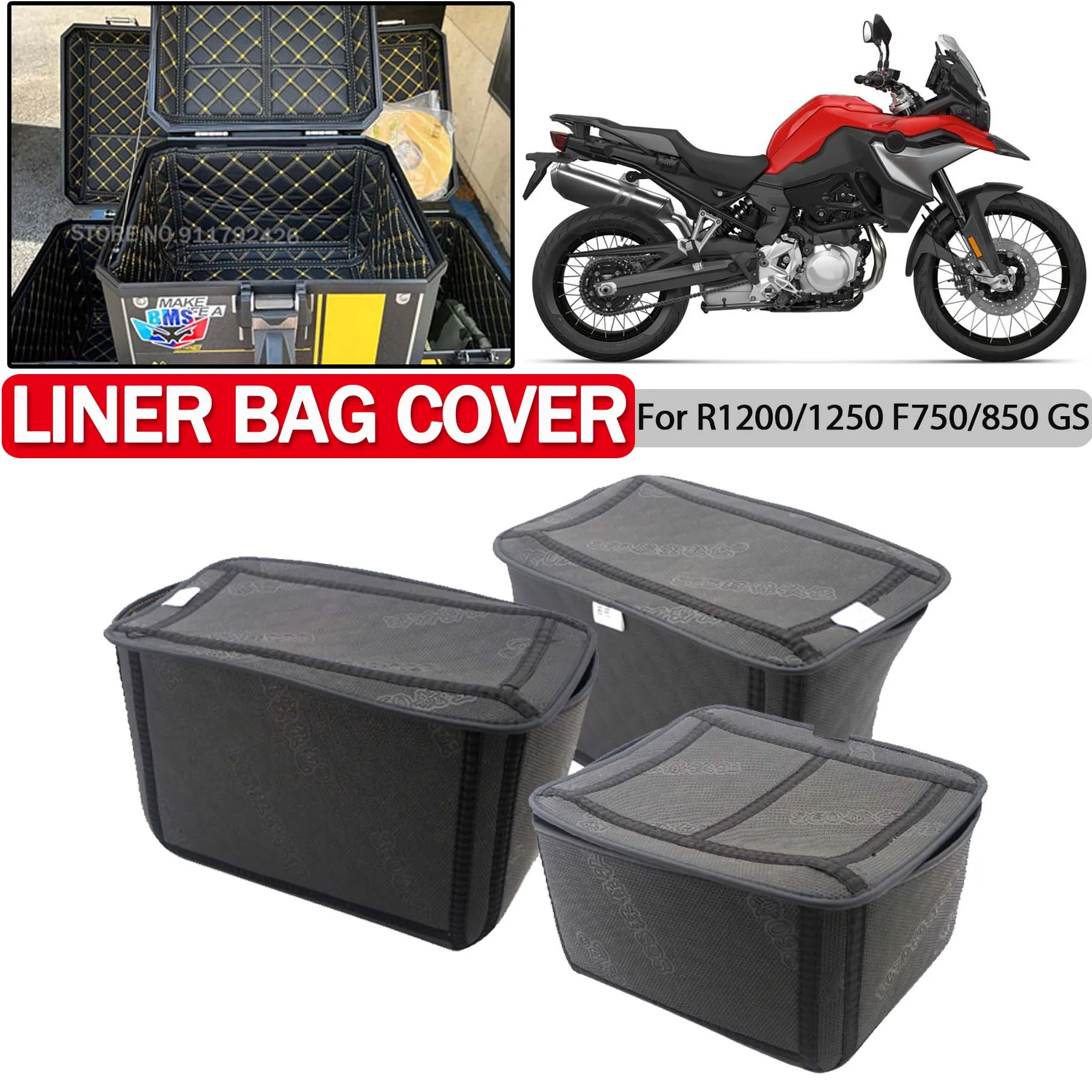 Motorcycle Top Box Lining Luggage Box Panniers Inner Bags For BMW R1200GS R1250GS R1200 R1250 F750GS F850 GS GSA Liner Bag Cover