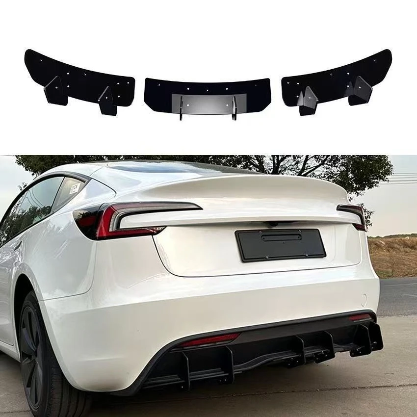 

For 2023+ Tesla Model 3 Facelifted Rear Lip Rear Diffuser Spoiler Rear Blade Car Modification Accessory Performance Enhancement