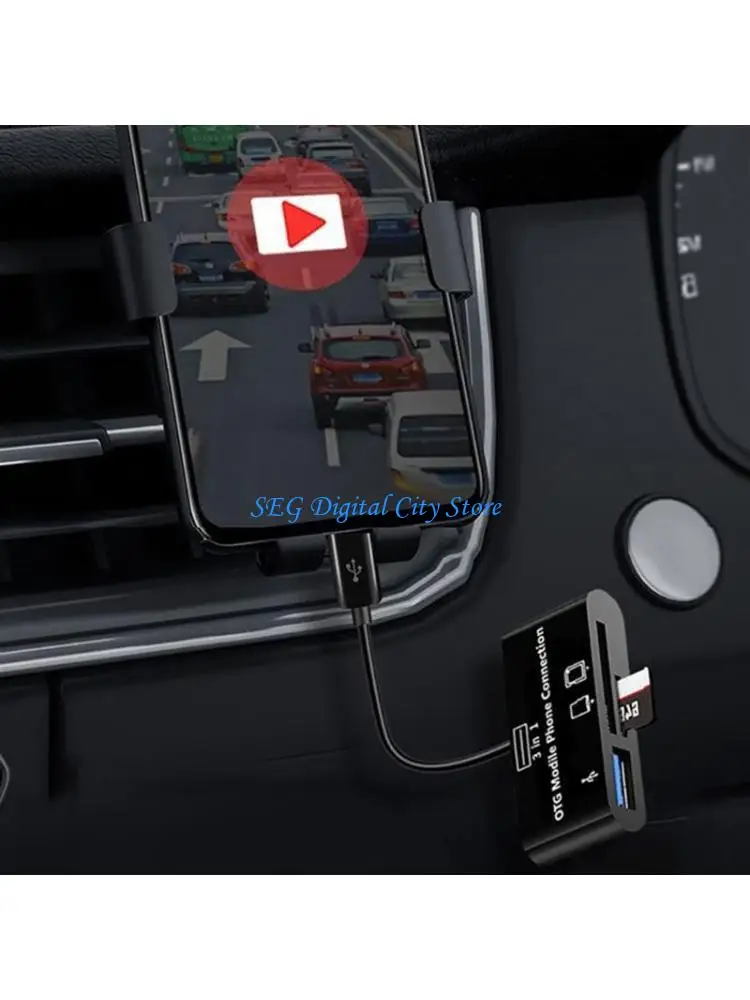 

U75B Multifunction Type C Memory Card Reader Micro USB TF Card Reader with OTG Function Computer Laptop Accessories