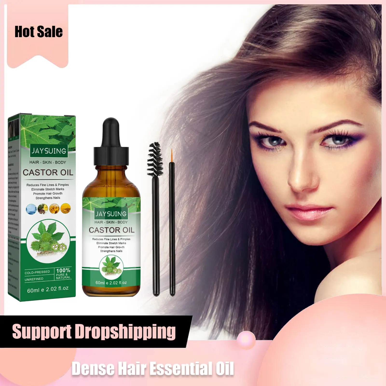 

Dense Hair Essential Oil Promotes Hair Growth Repair Dry Frizzy Damaged Prevent Hair L-oss Soothing Nourishing Hair Care Serum