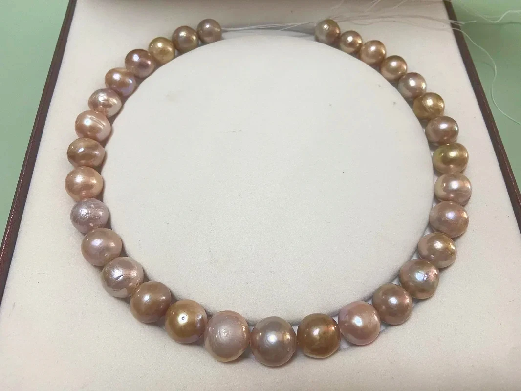 

New Charming Pearl Women's Necklace 12-15mm Natural Round Pearls Fashion Party Free Shipping Pendnats Sterling Silver 925