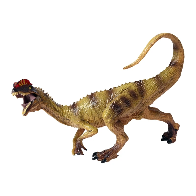 16cm/6In Realistic Dinosaur Figurine Dilophosaurus Action Figure Boutique Supplies Education Toy Playset Kids Funny Gift