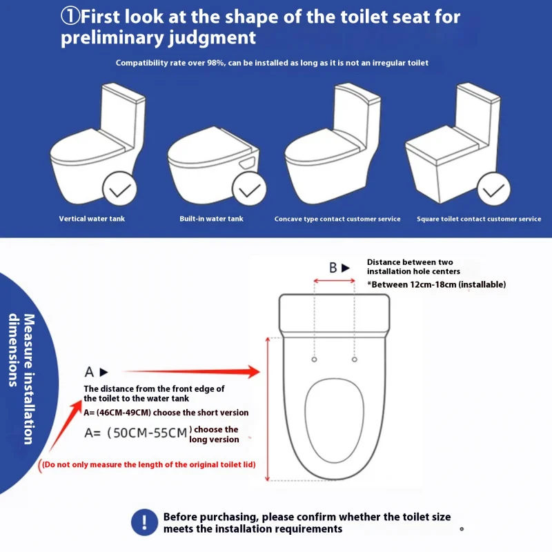 Copriwater universale: riscaldamento istantaneo, asciugatura completamente automatica, adatto per la casa e il bagno dell'hotel ​