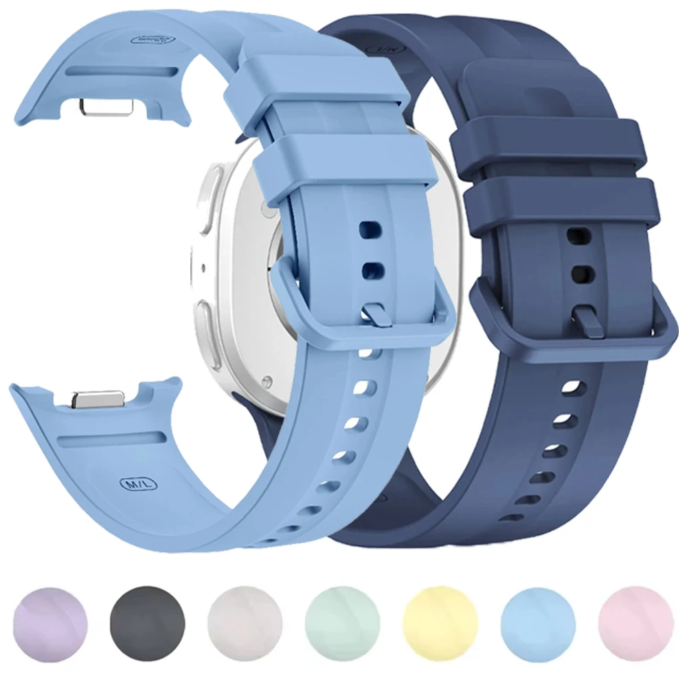 Original 1:1 Silicone Strap For Samsung Galaxy Watch 9 8 44/40mm Replacement Bracelet Wristband For Galaxy Watch 8 Classic 46mm