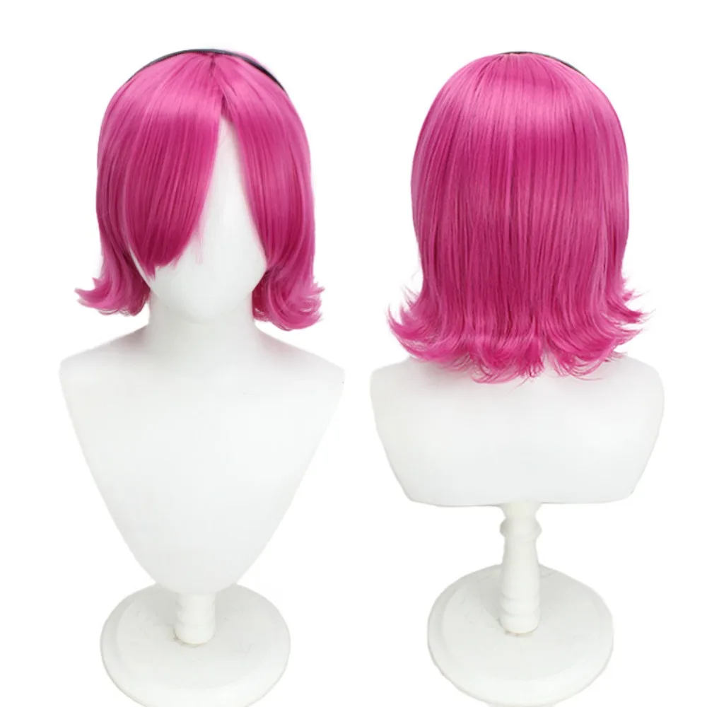 

Парик для косплея Vinsmoke Reiju, розово-красный, короткий, с загнутыми наружу концами