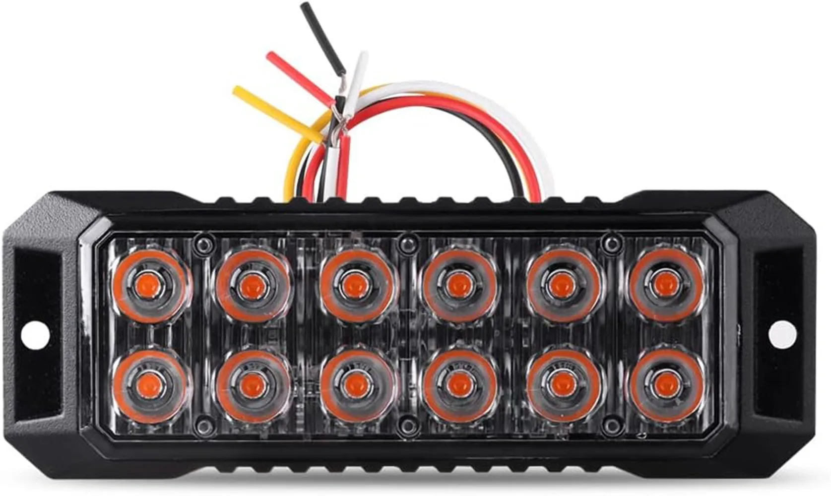 New12-LED Flashing Strobe for 12-24V Trucks Car Vehicle LED Mini Grille Head Emergency Beacon Hazard Warning Lights