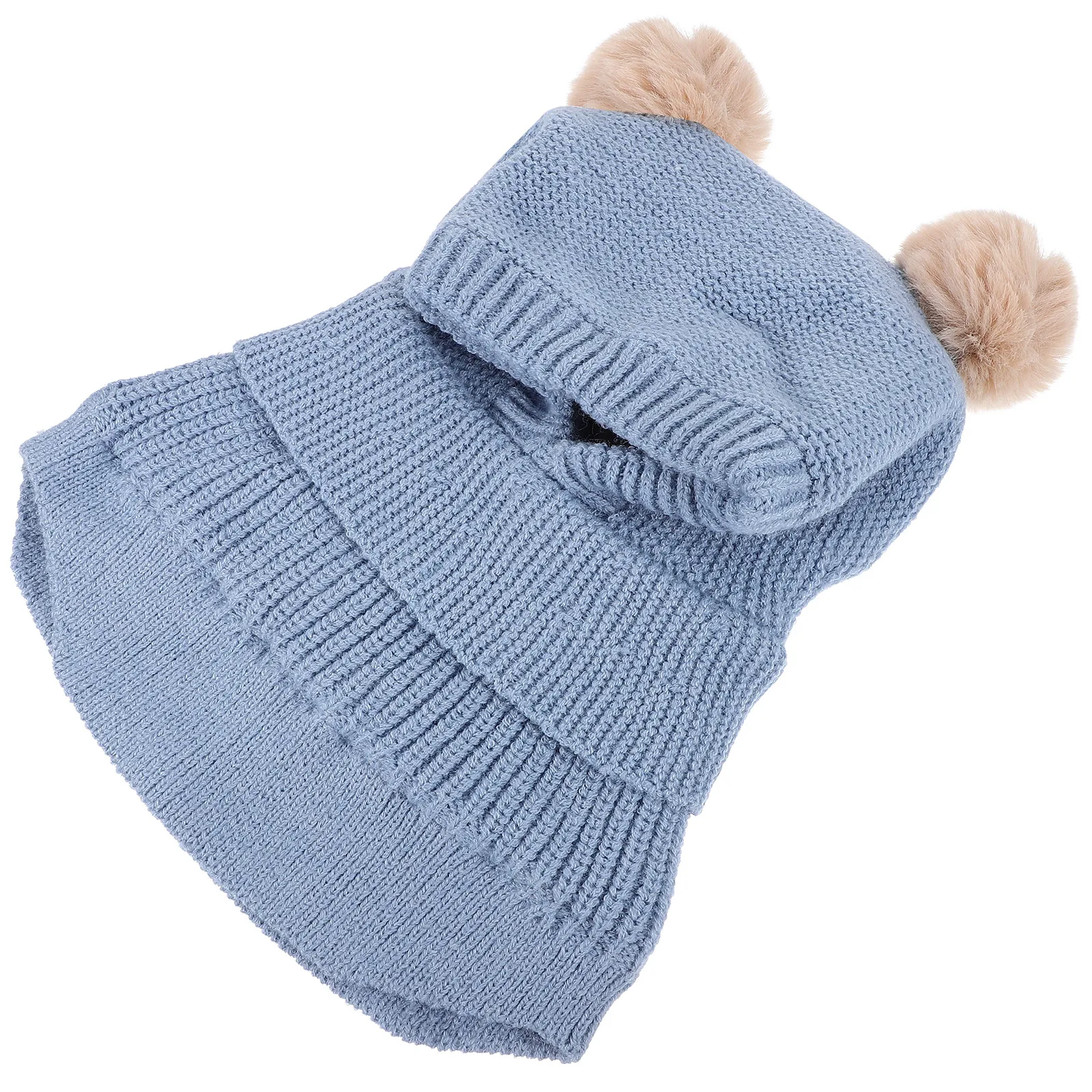 

Warm Knitted Beanie For Kids Newborn Windproof Winter Cap With Ear -Piece Cute Baby Yarn Hat Lovely Winter Ear