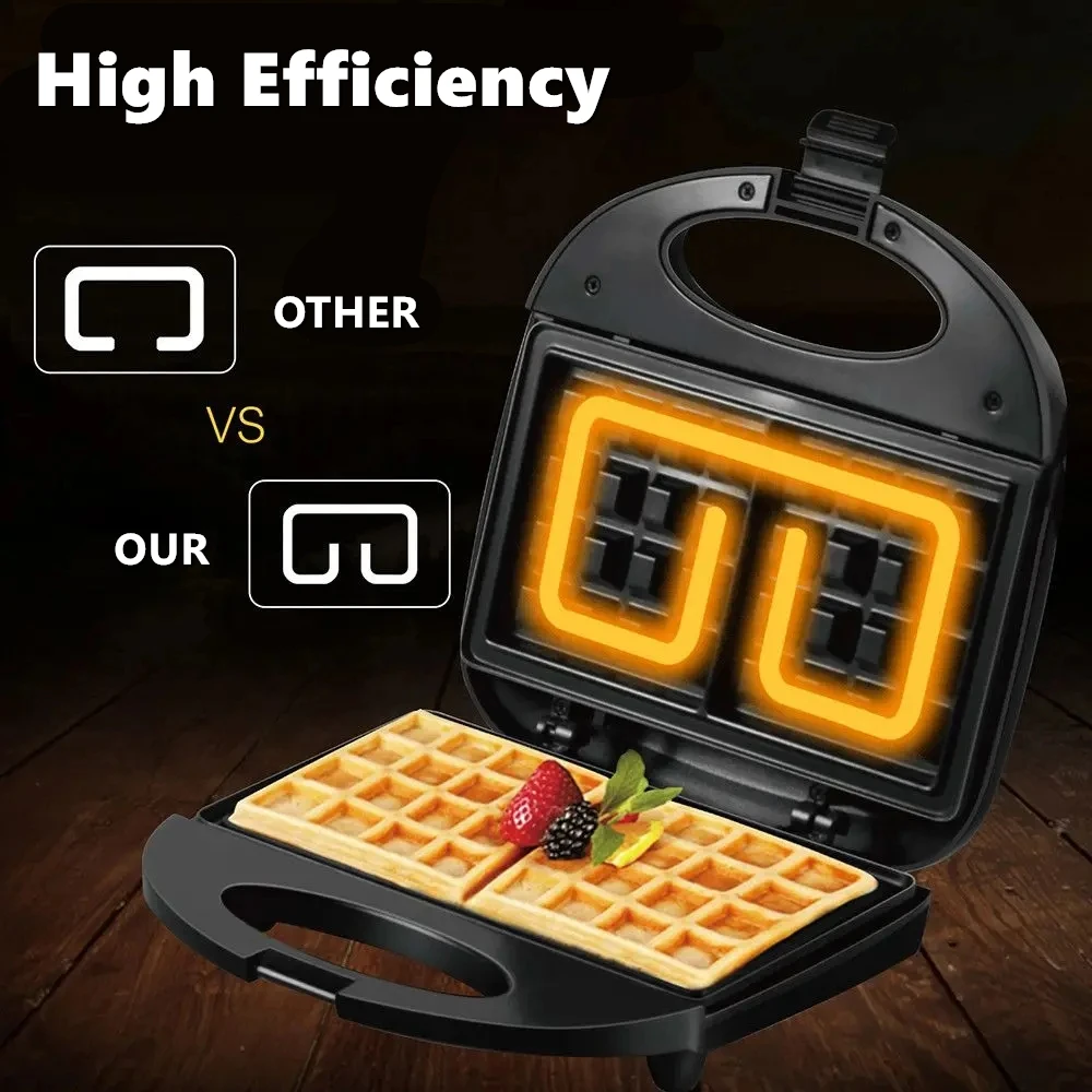 850W Electric Sandwich Maker 3Type Non-Stick Double Heating Mini Pancake Egg Waffle Cake Multifunction Machine Breakfast Toaster