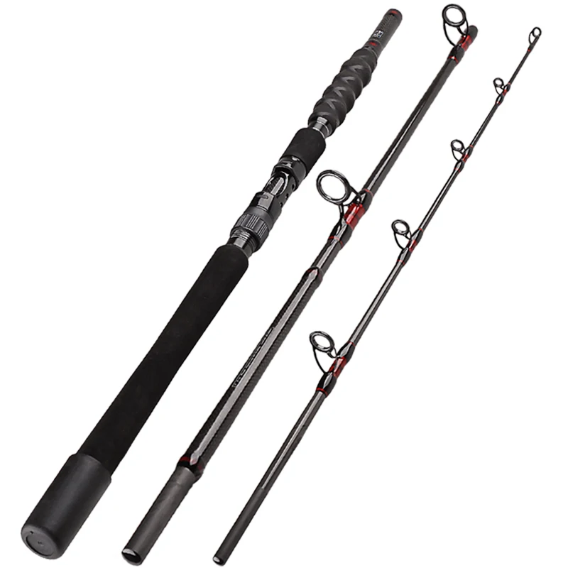 3-Section Carbon Fiber Boat Fishing Rod – Trolling & Big Game Pesca Rod, Wholesale Custom