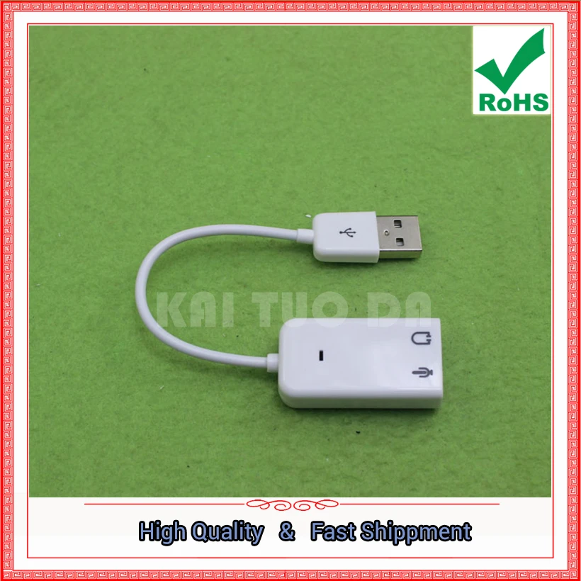 Usb Sound Card 7.1 With Cable 3.5mm Audio Microphone External Adapter Microphone Headset Converter (C1B4)