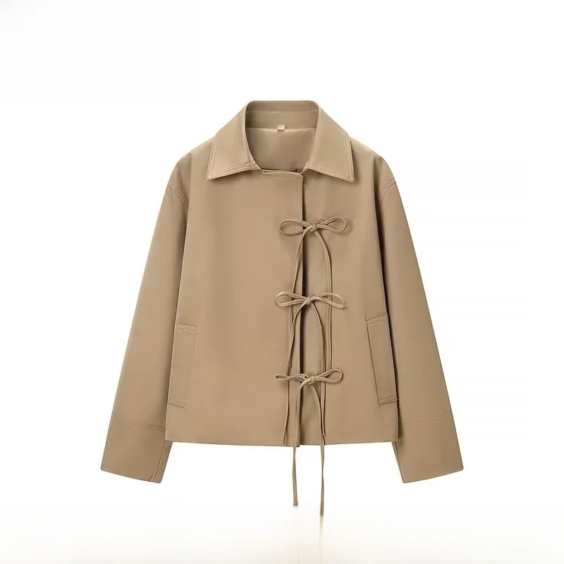 

EVEA New Women's Faion ort Coat Autumn Winter Casual Versatile Belted Sle Commute Straight Cut Long Sve Single Button