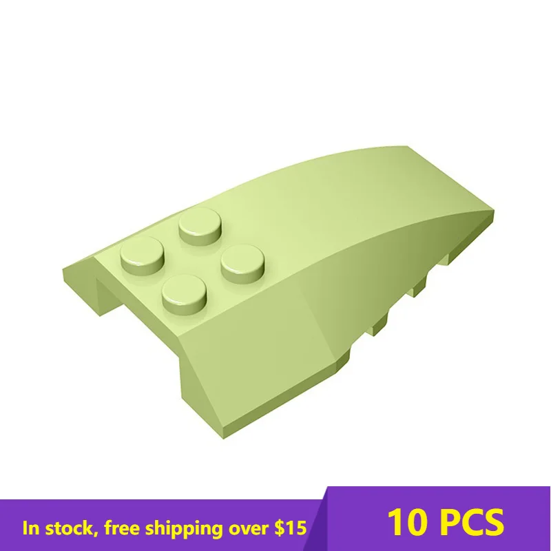 

10PCS MOC Bricks 43712 4x6 wedge GDS-898-050 For Building Blocks Parts DIY Educational Classic Brand Gift Toys